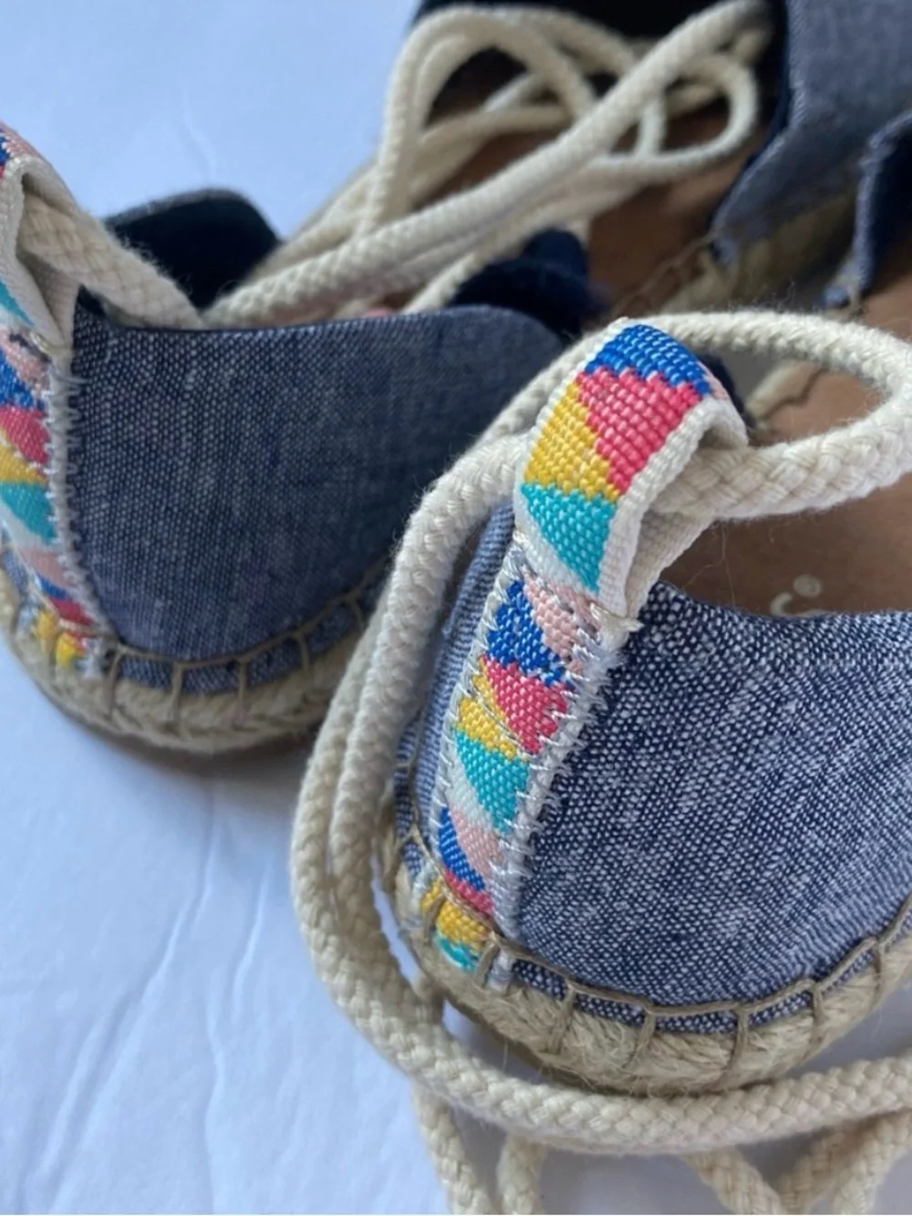 Toms / katalina blue espadrilles - ties at ankle